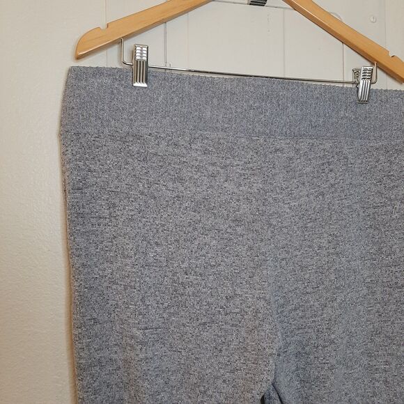 Soft Surroundings Leggings Gray Women Size L Sweater Soft Ruched Ankle Lounge - Picture 9 of 10